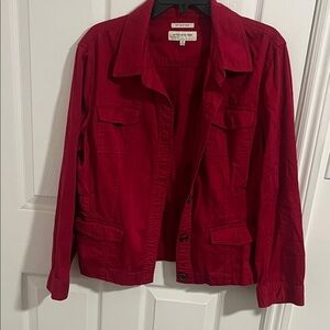 Jones New York Red Utility Jacket